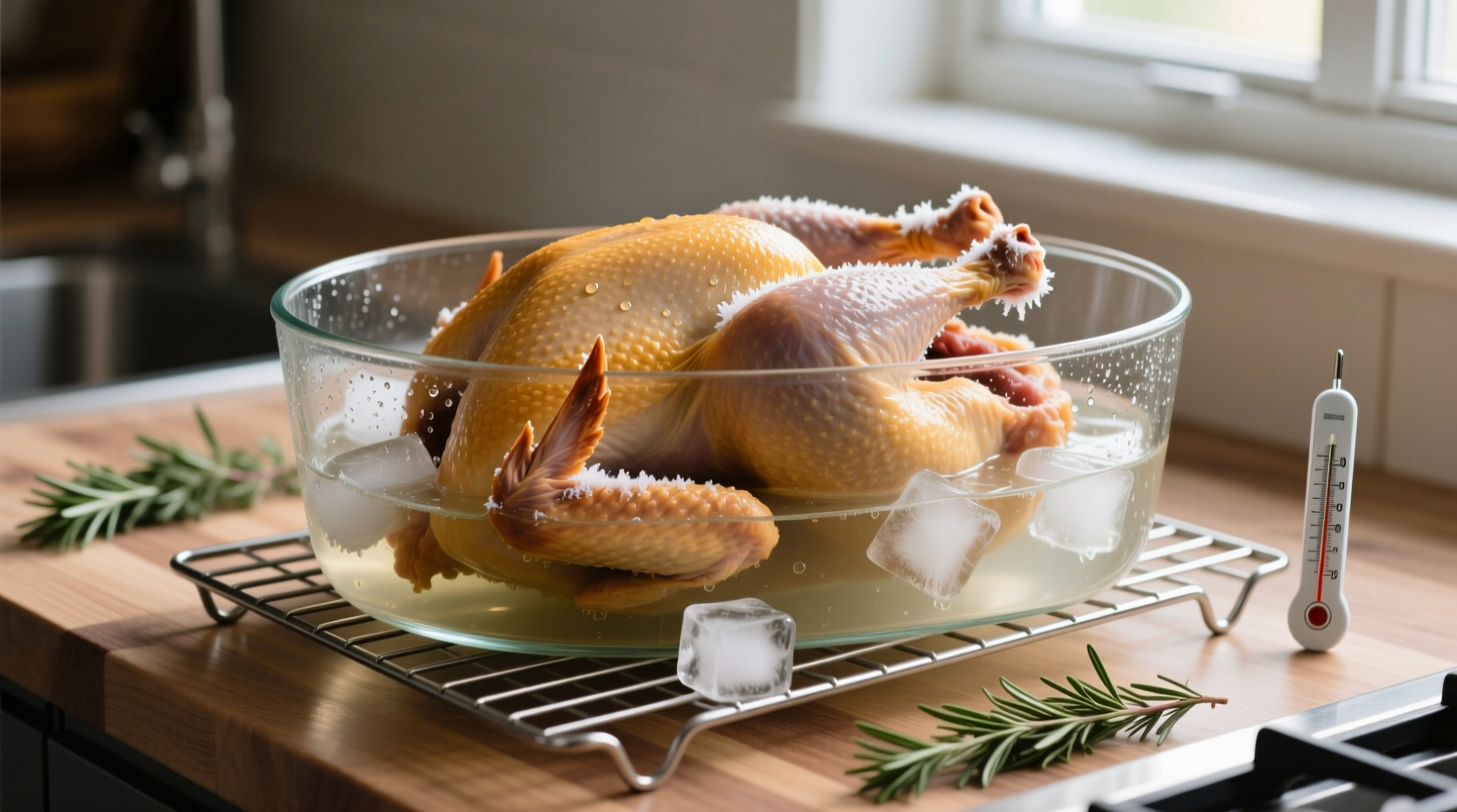 brine and thaw a turkey at the same time