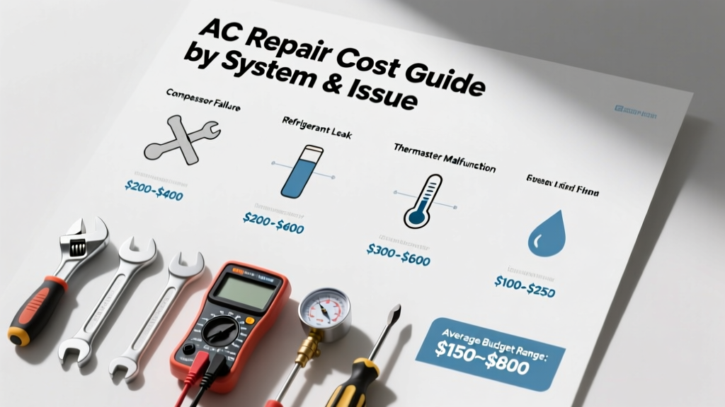 AC Repair Cost: Price Guide by System & Issue