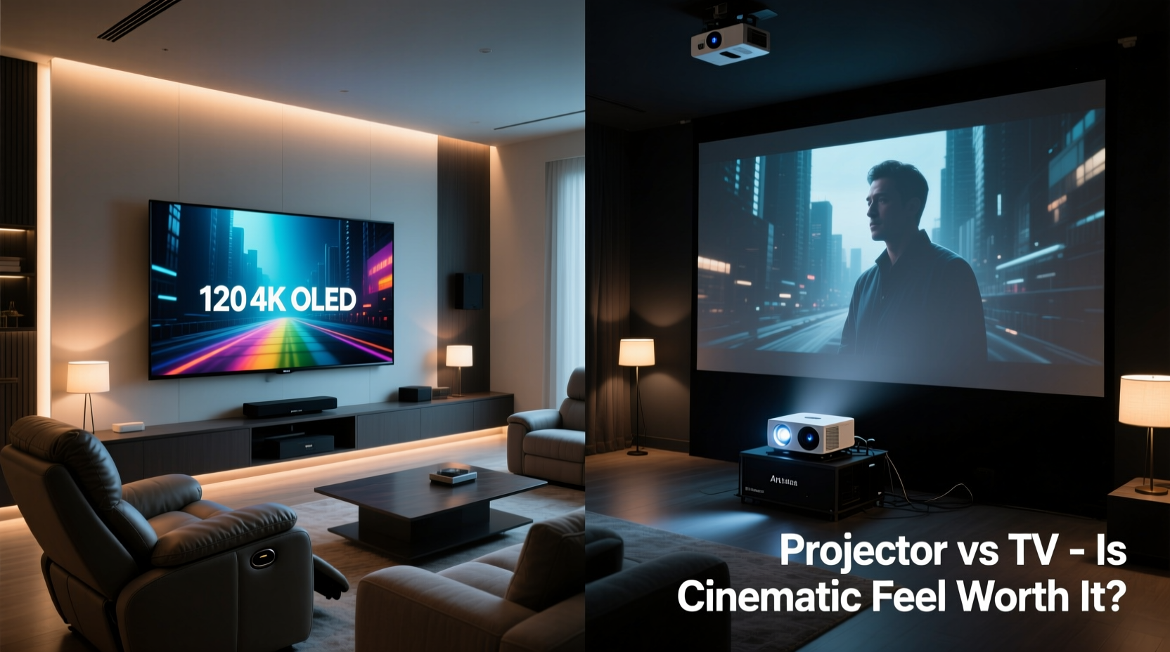 projector vs large tv for home theater is the cinematic feel worth the hassle