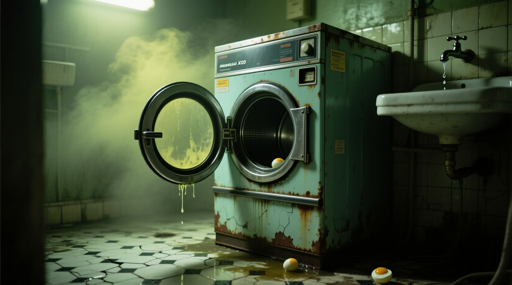 washing machine smells like eggs