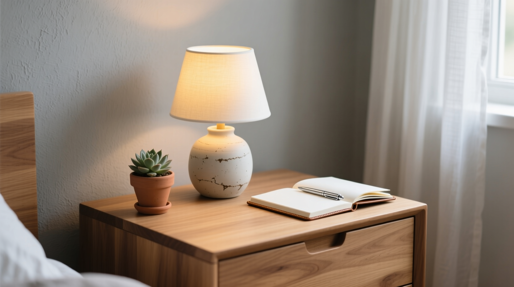 how to build a minimalist nightstand setup with only essential items