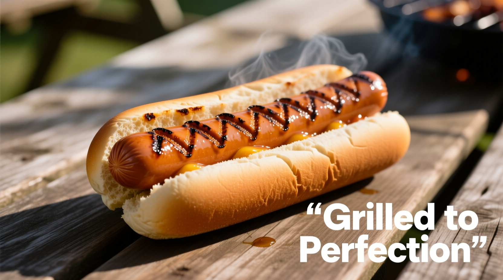 Perfectly grilled hot dogs with crosshatch marks