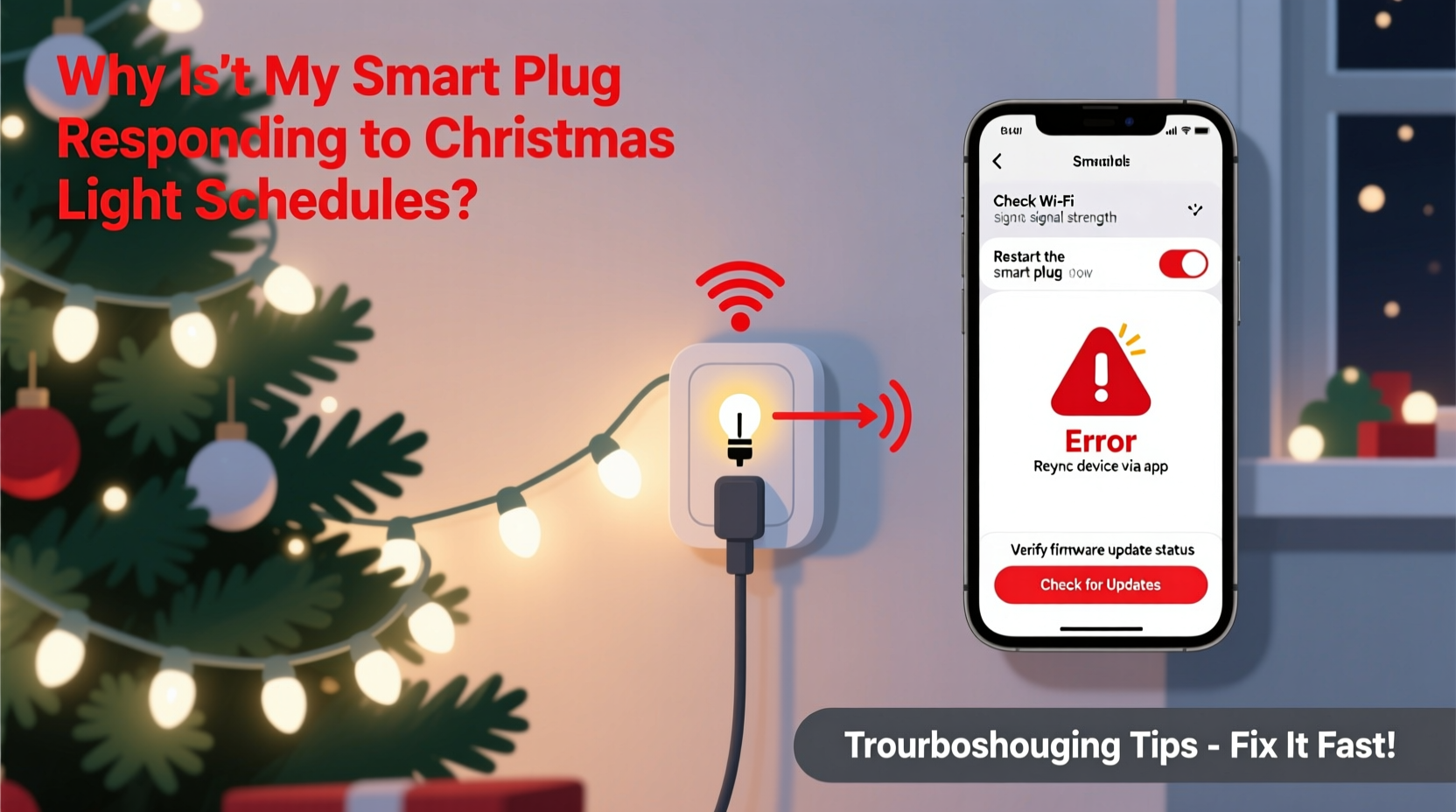 why is my smart plug not responding to christmas light schedules troubleshooting tips