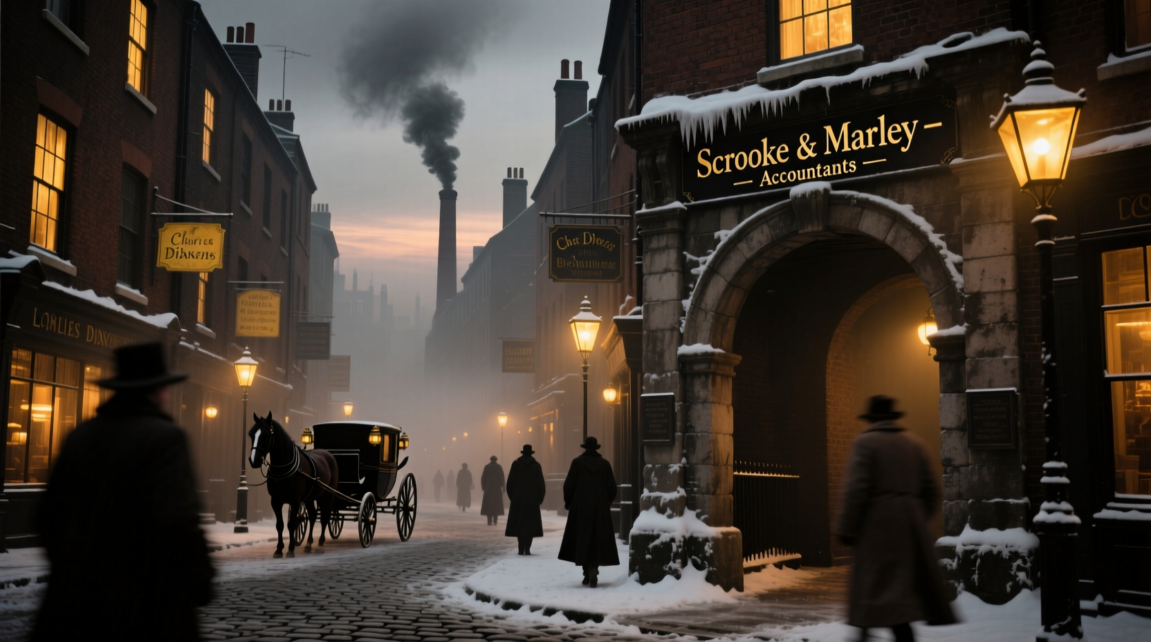 a christmas carol setting