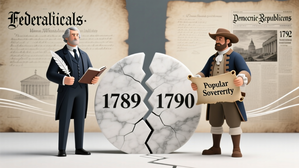 First US Parties: Federalists vs. Democratic-Republicans