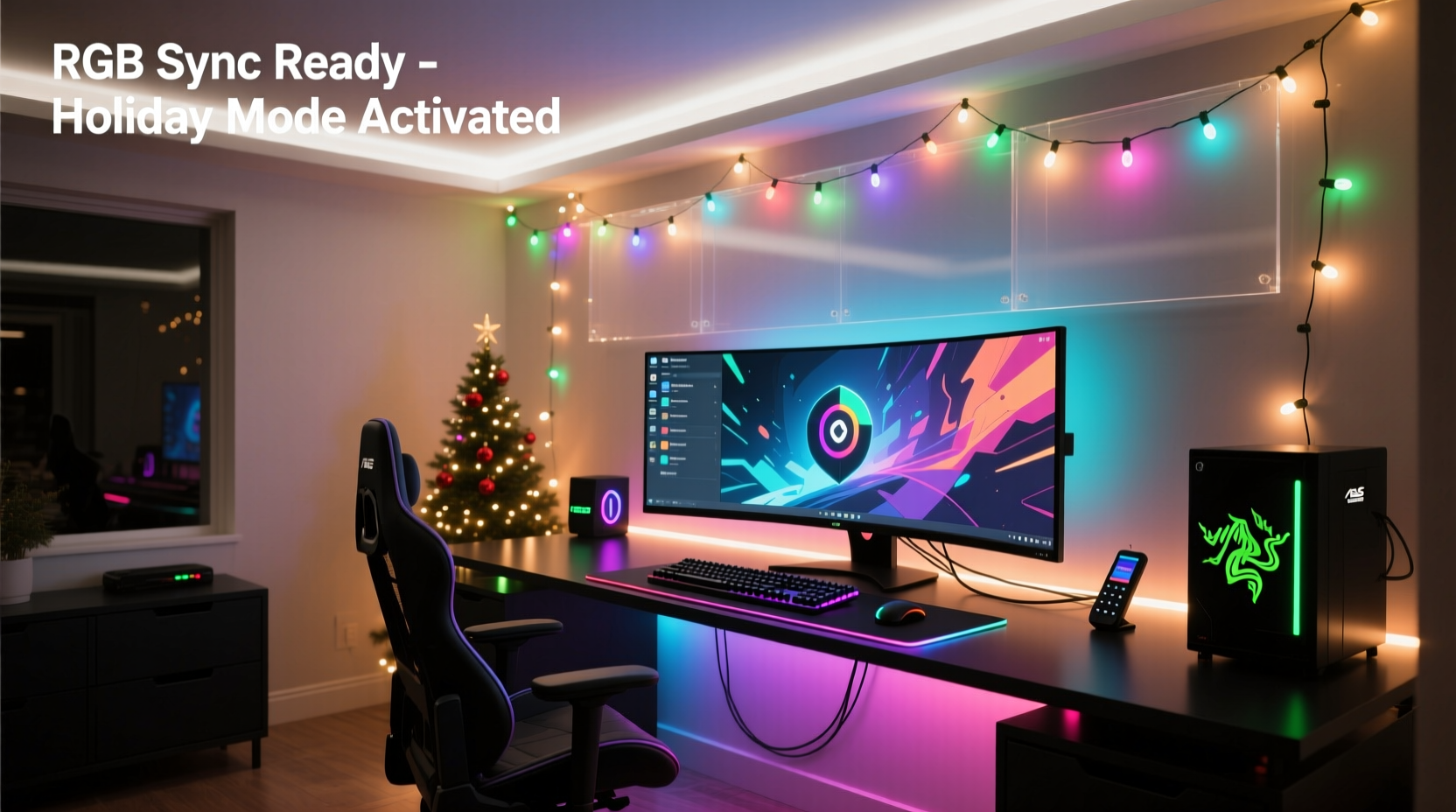 how to integrate christmas lights into gaming room setups without disrupting rgb sync software
