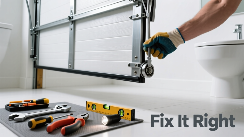 Garage Door Off Track in Bathroom: Fix It Right