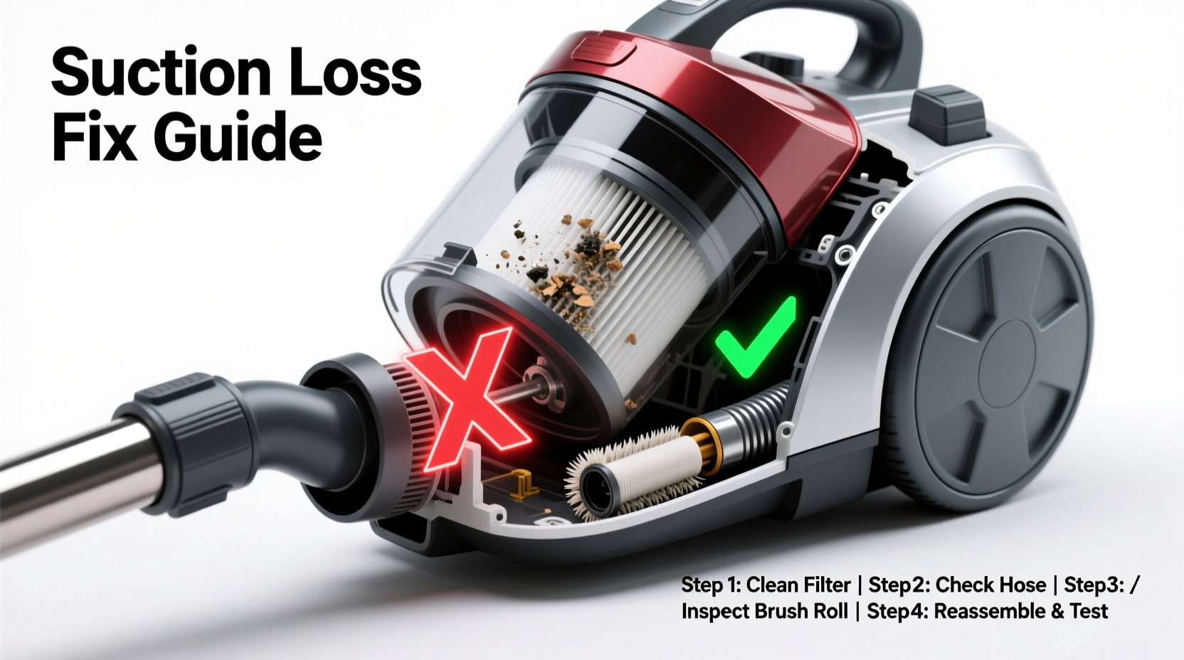 why does my vacuum lose suction and how to restore it fast