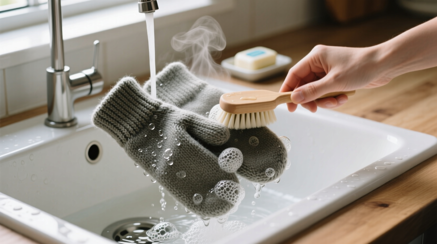 how to wash mittens and gloves