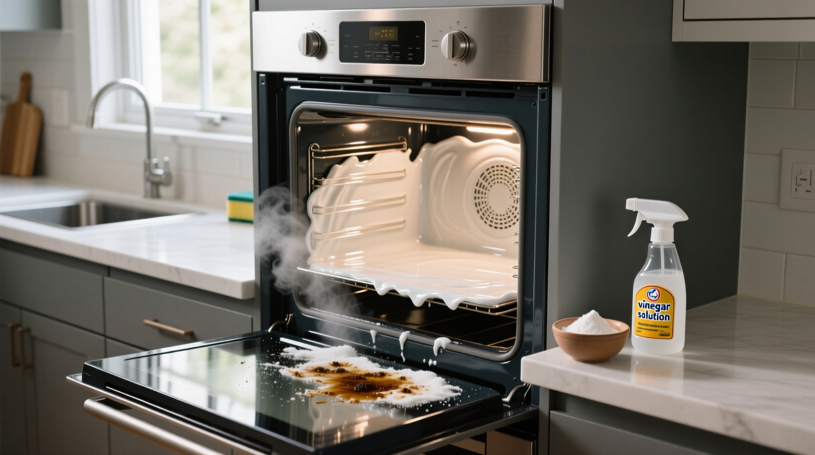 how to clean oven without scrubbing