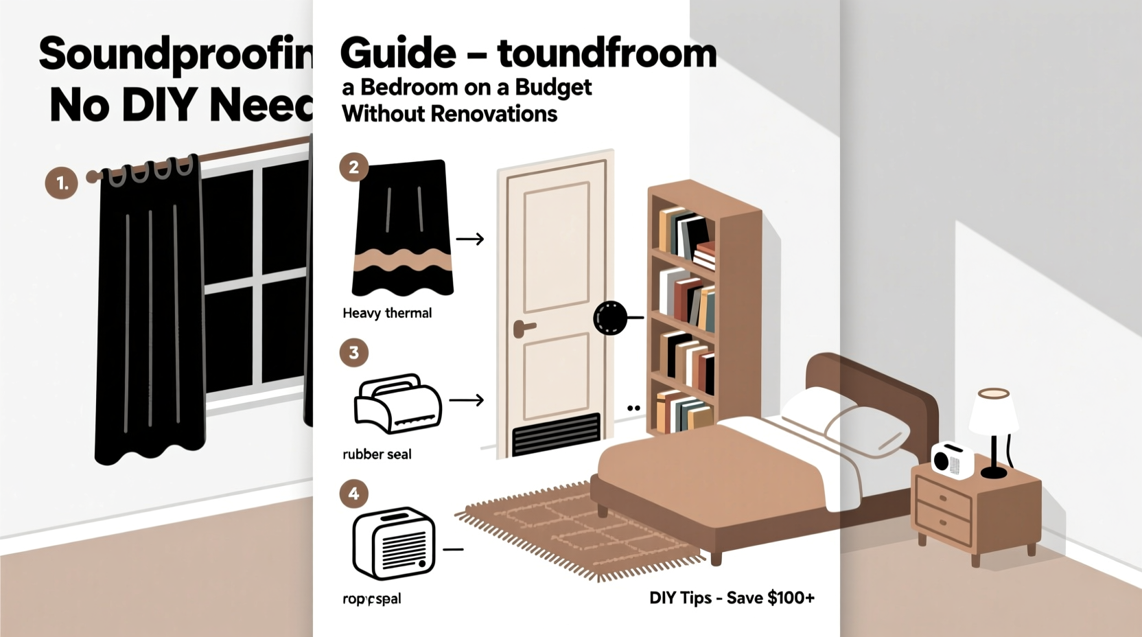how to soundproof a bedroom on a budget without renovations