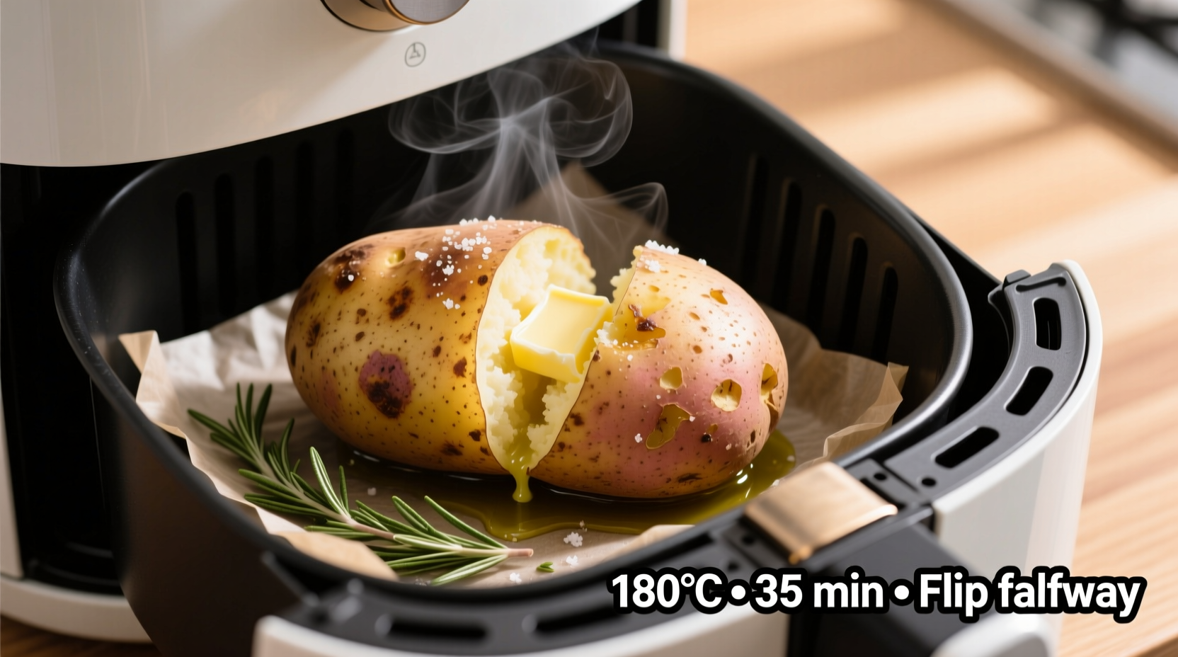 Perfect Air Fryer Baked Potato: Crispy Outside, Fluffy Inside