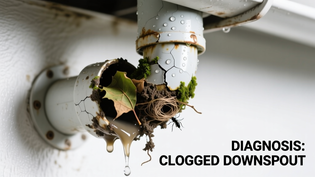 Gutter Downspout Clogged and Smells Bad: Quick Diagnosis