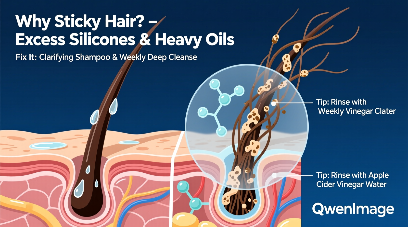 why does my hair feel sticky after using conditioner and how to fix it