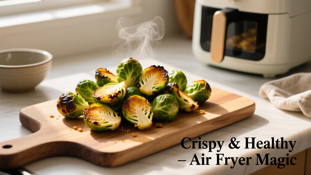 Healthy Air Fryer Brussels Sprouts (Crispy & Simple)