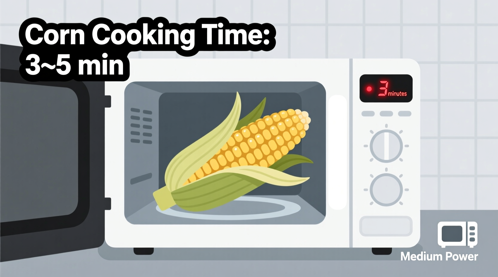 how long cook corn in microwave