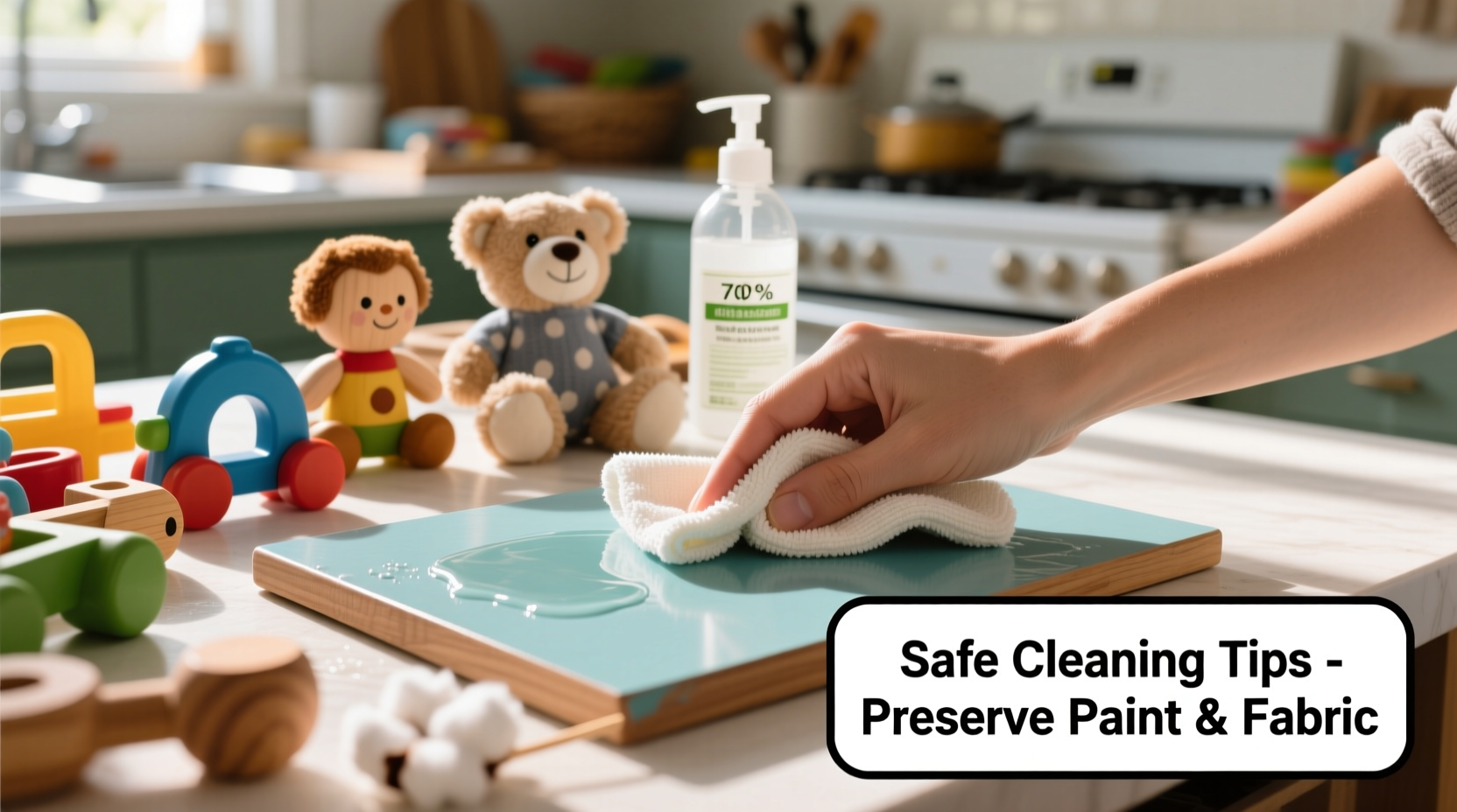 how to disinfect secondhand toys without damaging paint or fabric