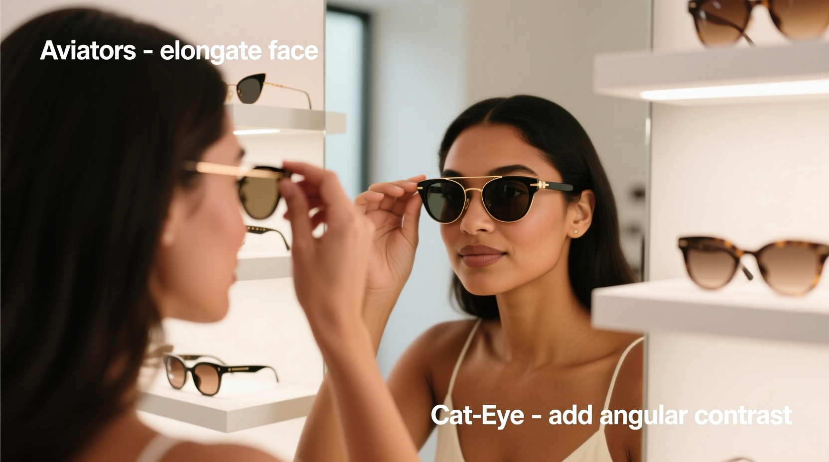 how to pick sunglasses that flatter round face shapes naturally