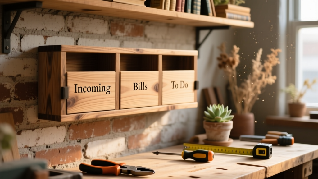 DIY Wall-Mounted Mail Organizer for Small Spaces