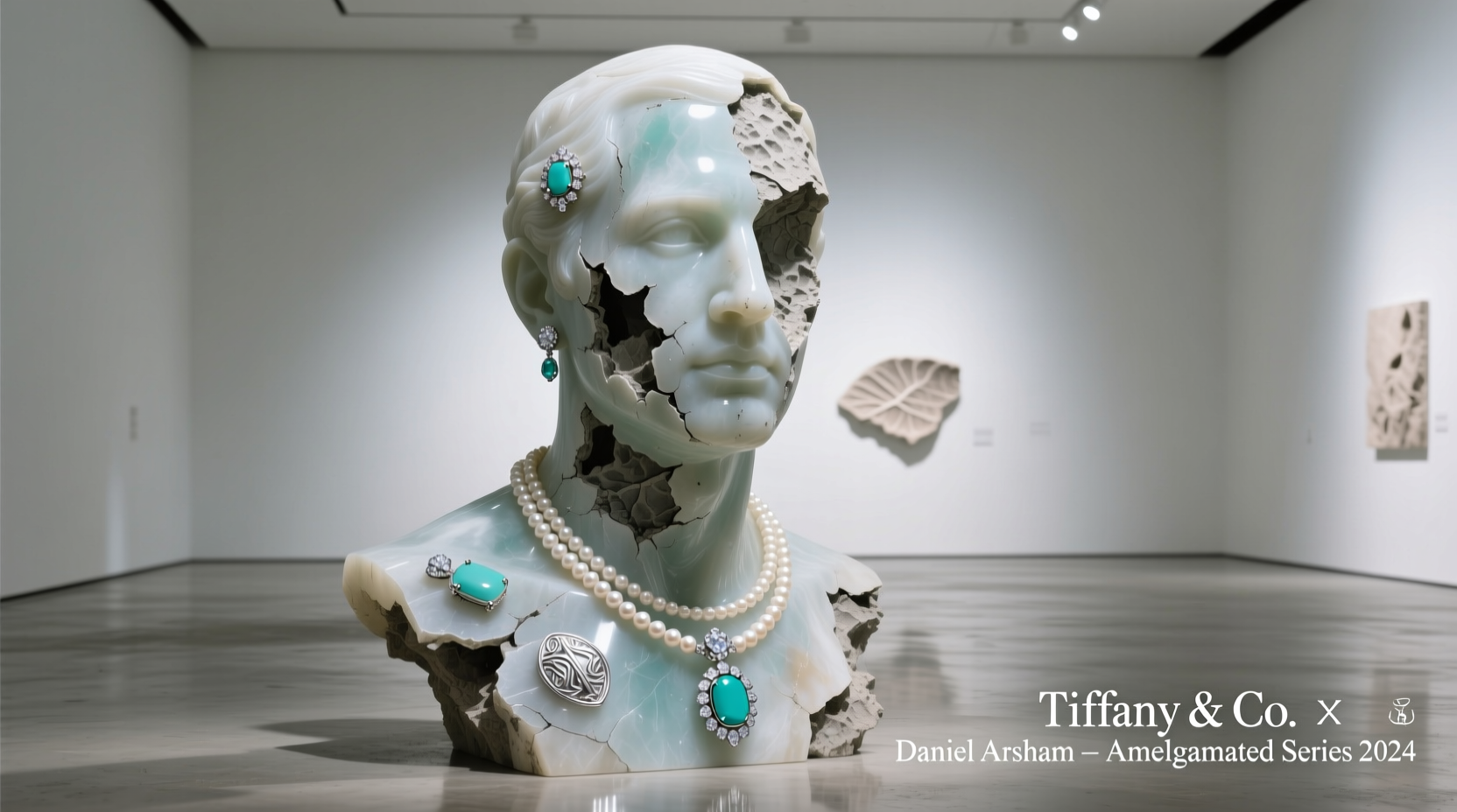 daniel arsham with the tiffany arsham studio amalgamated bust