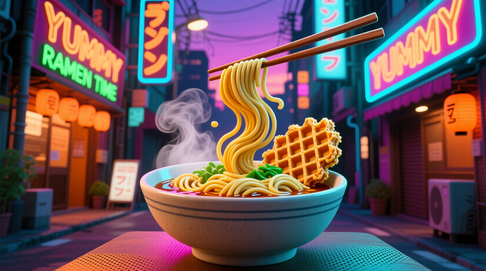 why not waffle some ramen noodles