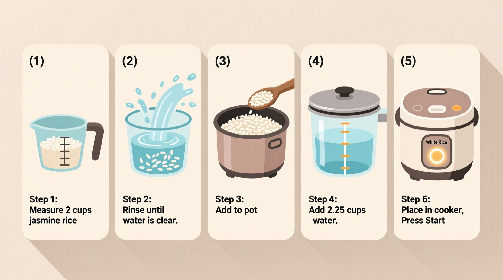 how to cook jasmine rice in rice cooker