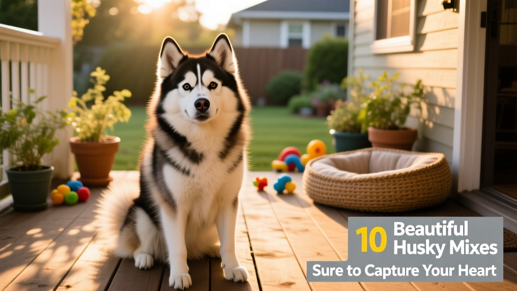 Pomsky with Husky face and Pomeranian body