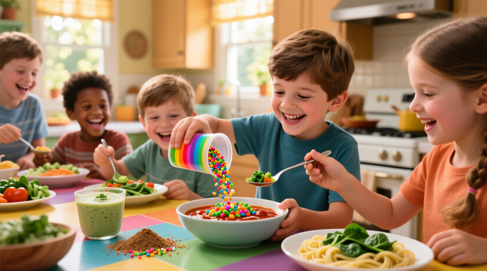 get your kids to eat better by letting them add secret