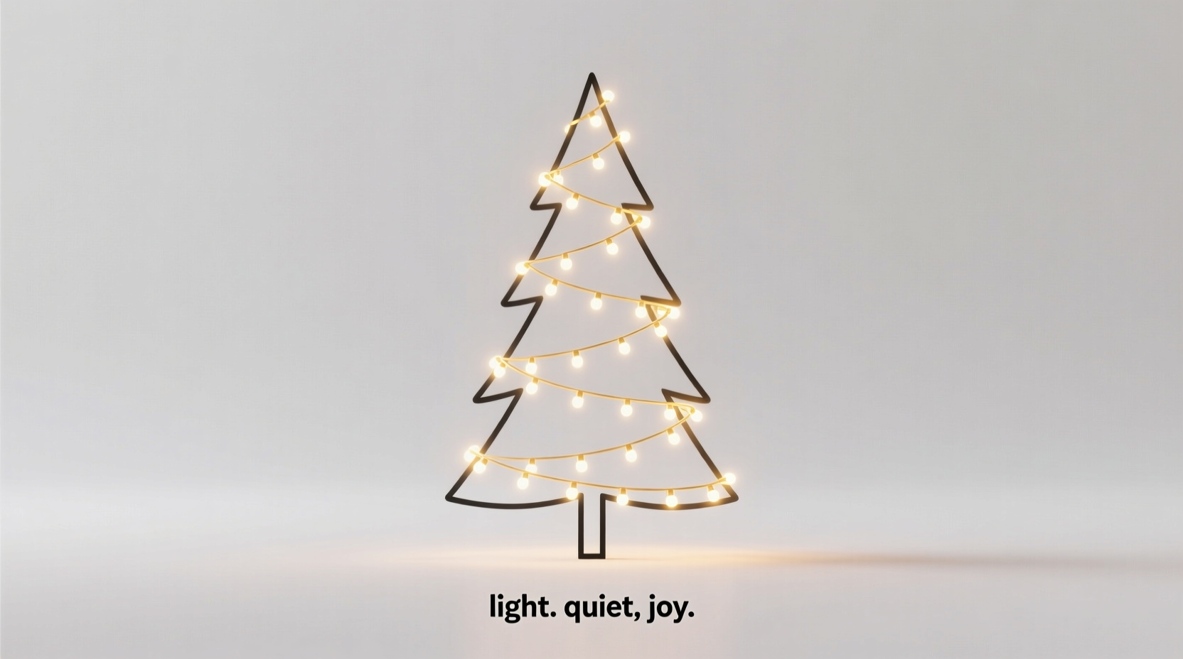 how to make a minimalist christmas tree with only lights