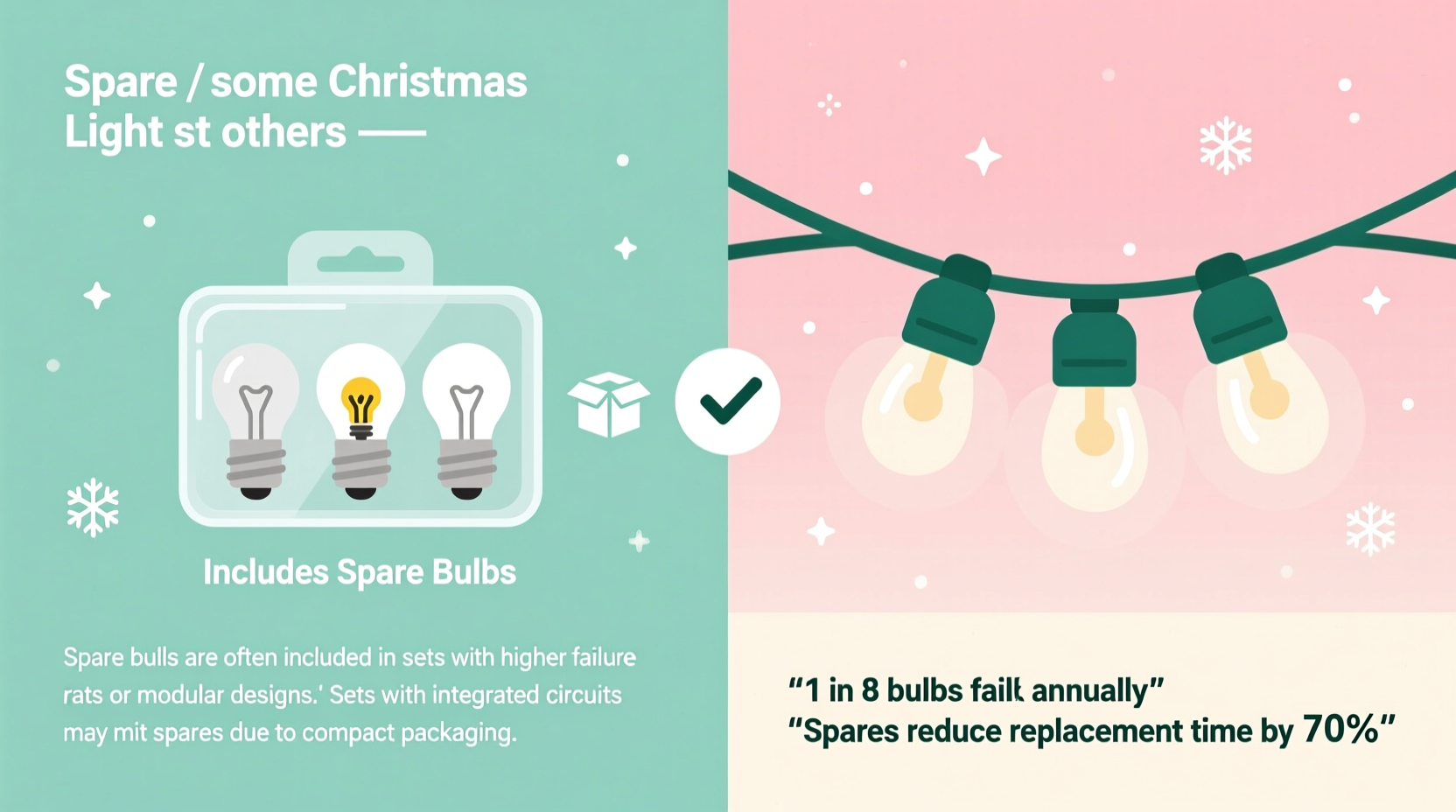 why are spare bulbs included with some christmas light sets but not others