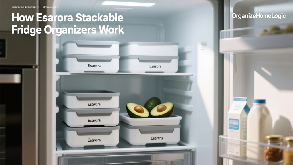 How Esarora Stackable Fridge Organizers Work