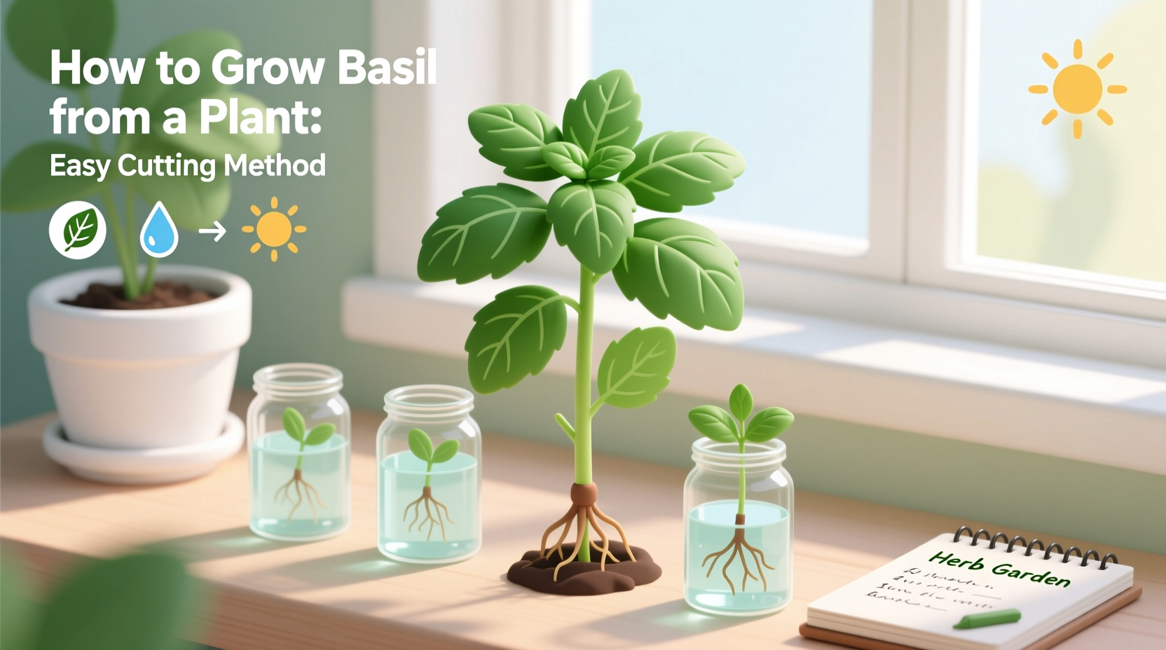 Grow Basil in 7 Days: Cutting Method | TheHomeSprouts