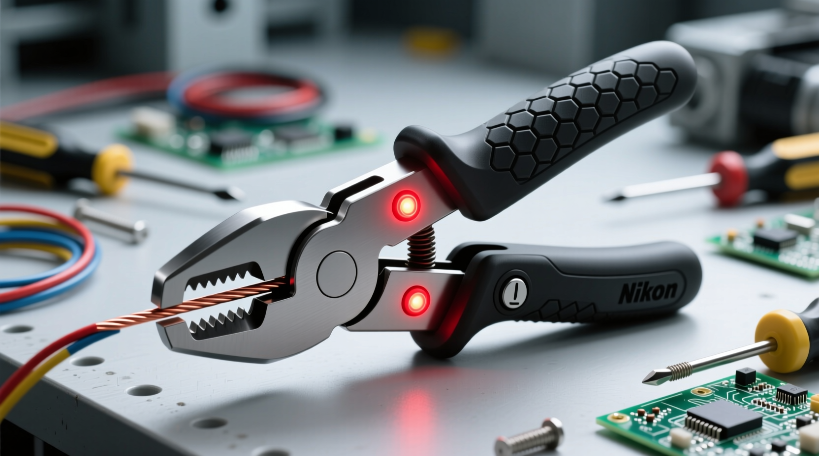 make your own wire stripper that warns you when you hit