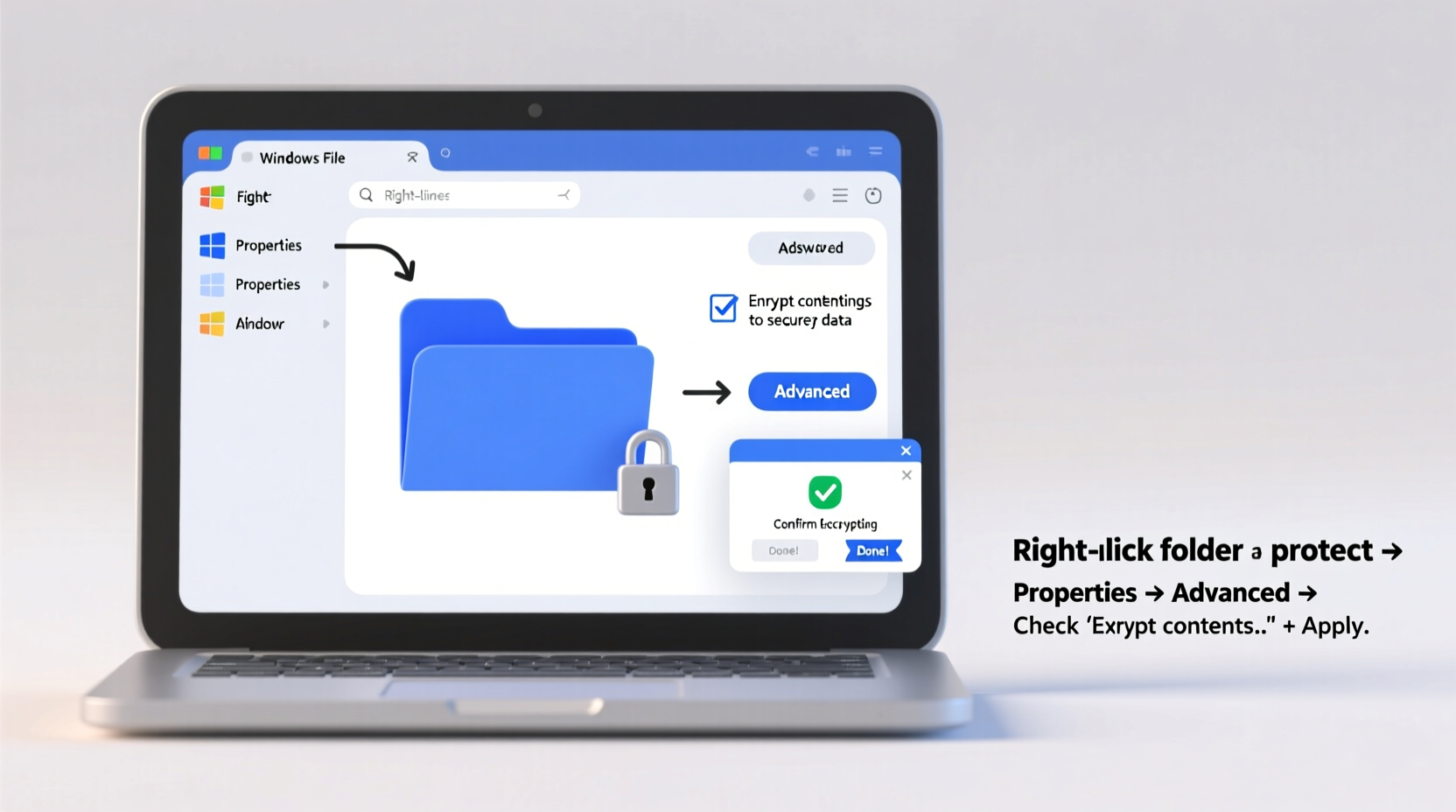 how to password protect a folder without installing extra software