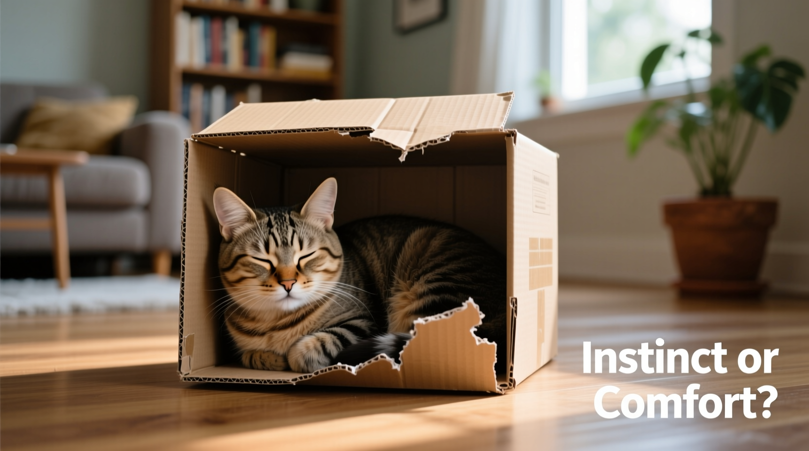 why do cats sleep in boxes smaller than their bodies instinct or comfort