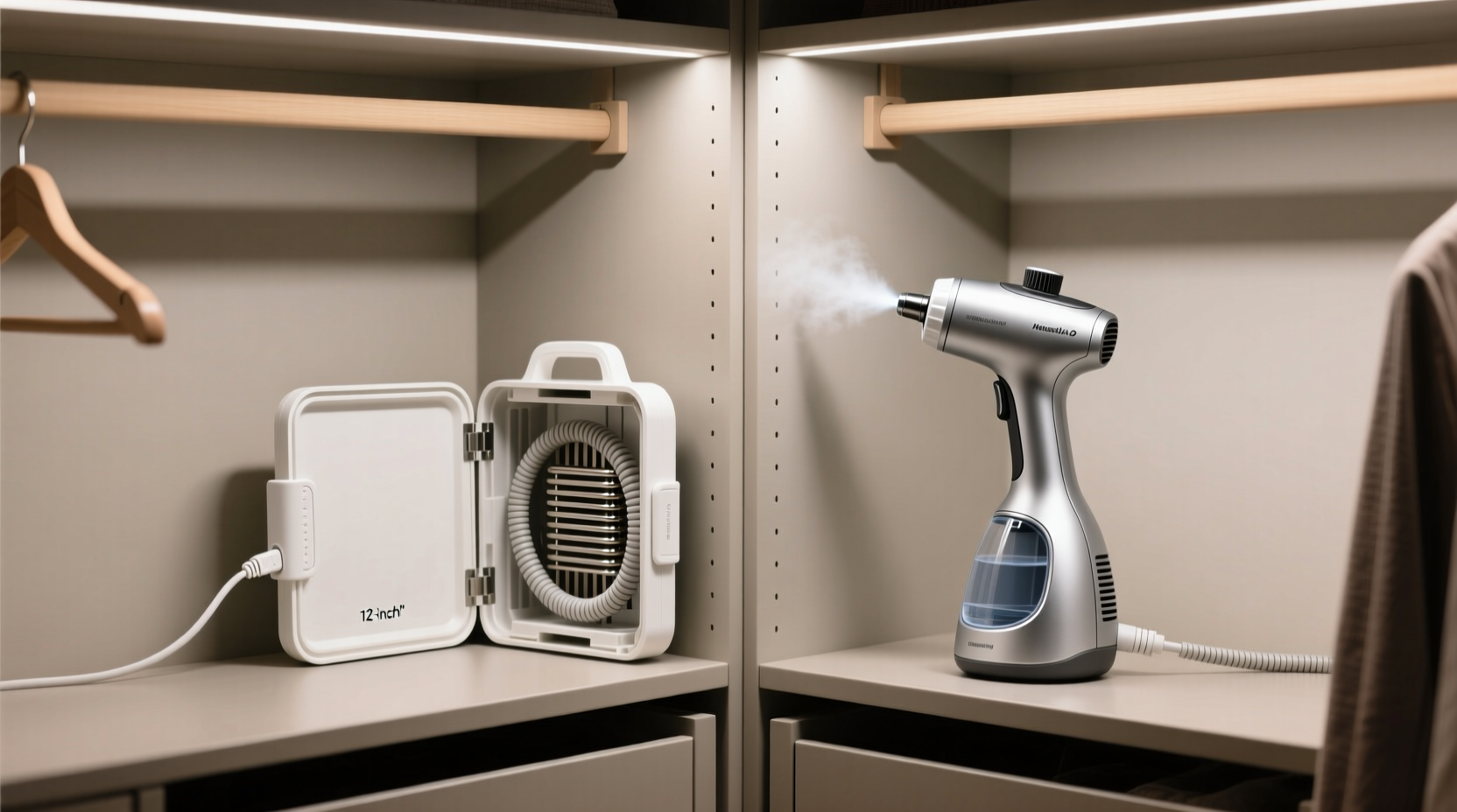 foldable steamer vs handheld wand for closets
