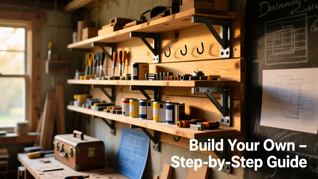 DIY Garage Storage System: Wall-Mounted Shelving & Hooks