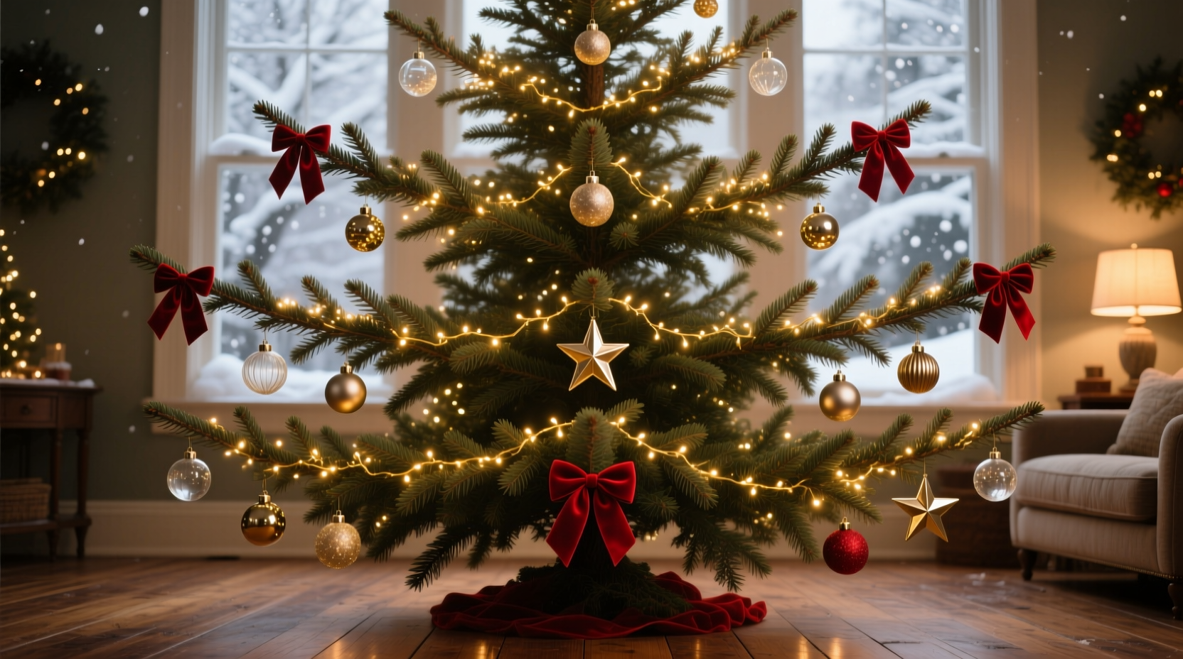 how to create symmetry when arranging christmas tree branches