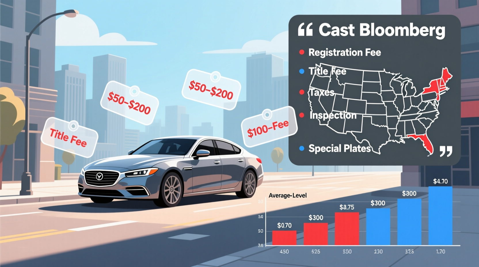 how much does it cost to license a car
