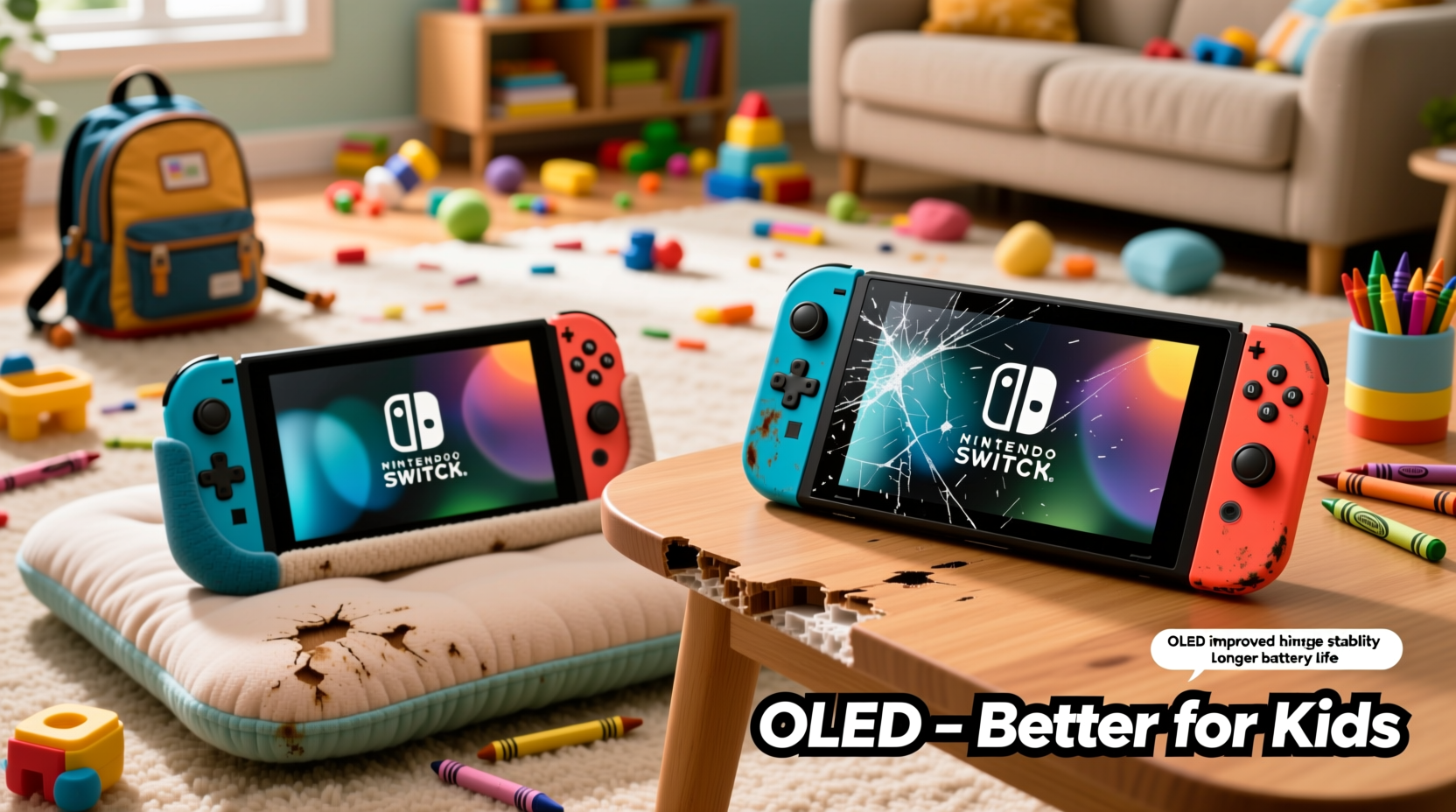 nintendo switch oled vs original which holds up better for kids
