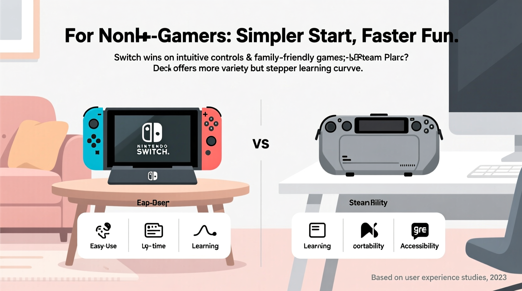 nintendo switch vs steam deck for non gamers which is easier to pick up and play