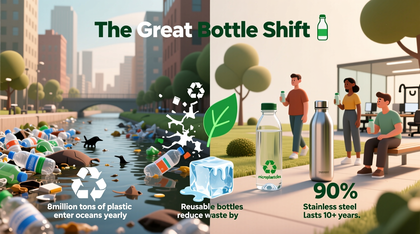 why are people ditching plastic water bottles for glass or stainless steel