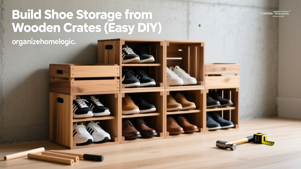 Build Shoe Storage from Wooden Crates (Easy DIY)