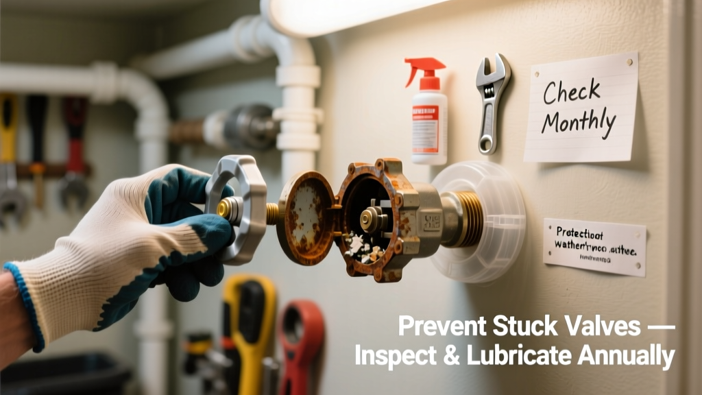 How to Prevent a Stuck Water Main Shutoff Valve