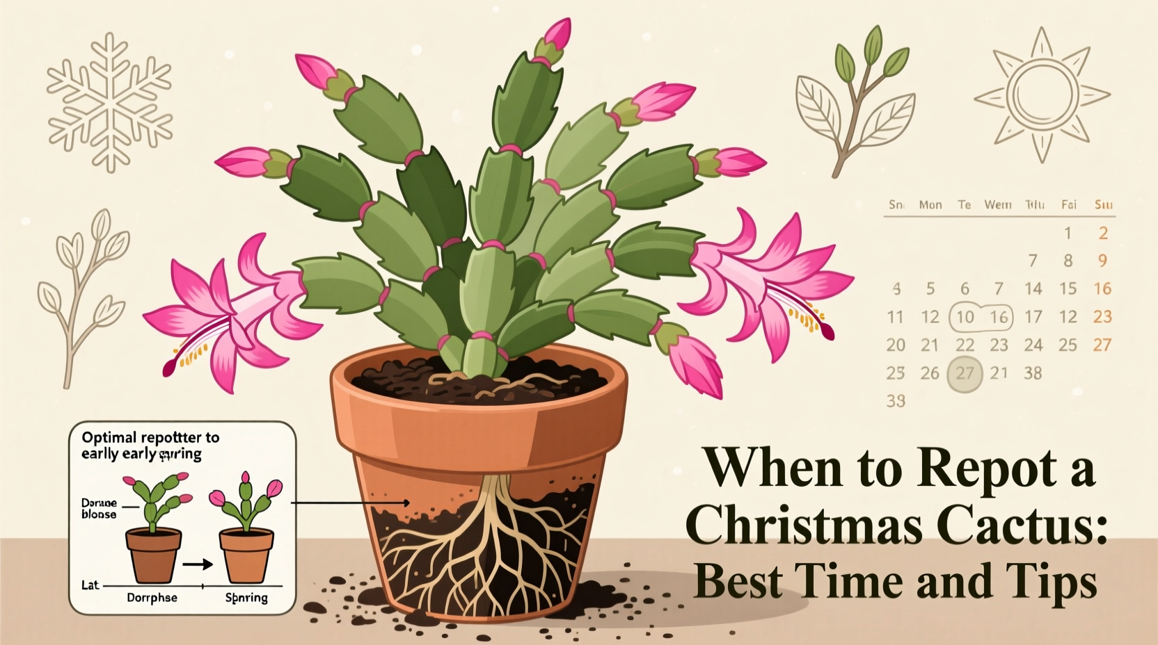 when to repot a christmas cactus