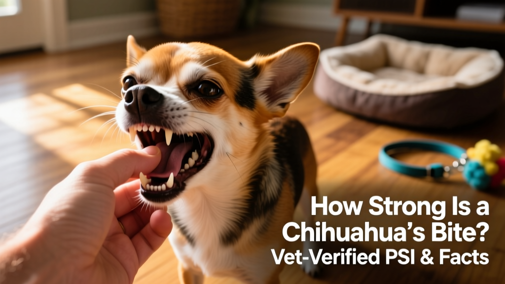 chihuahua biting a hand