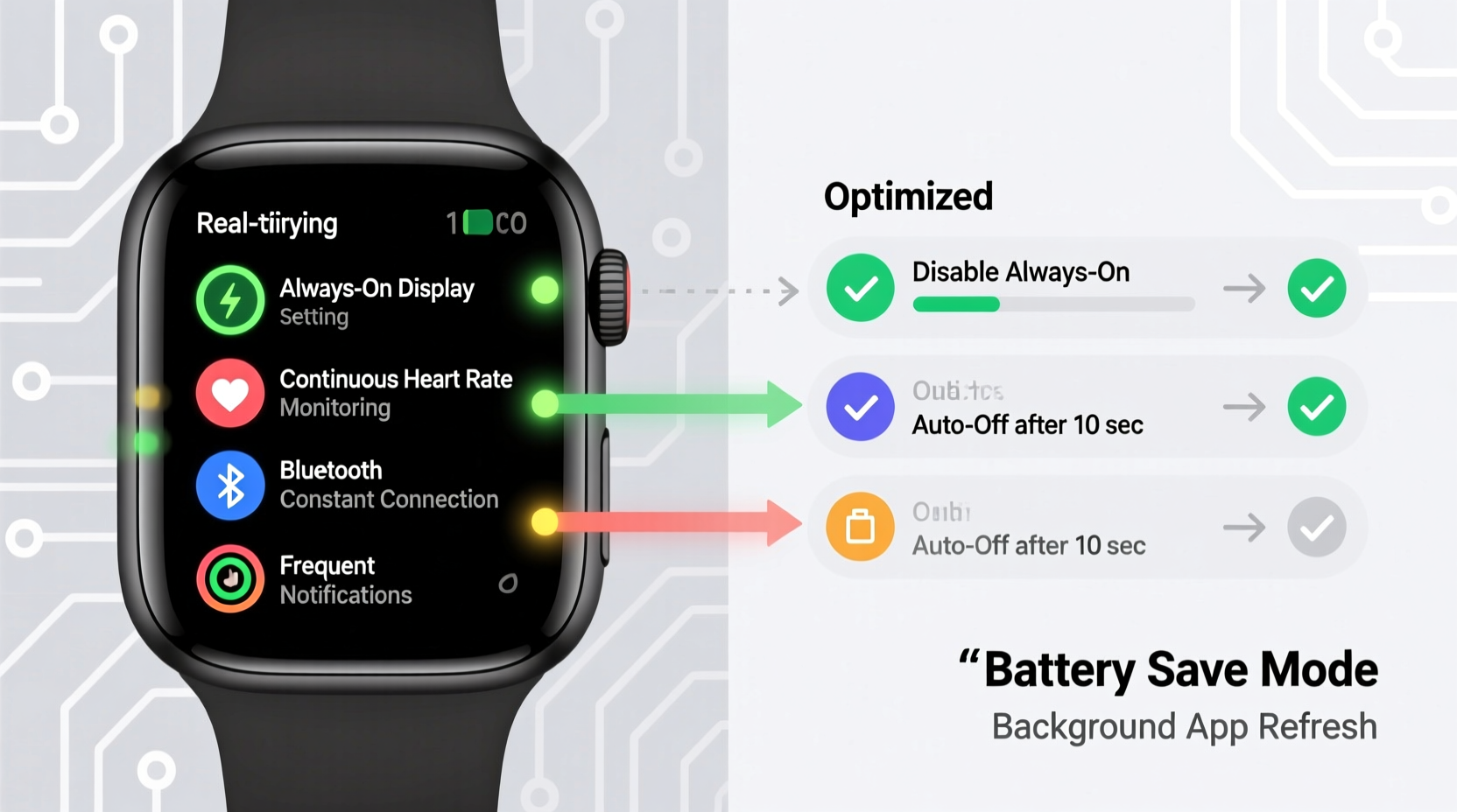 why does my smartwatch battery die so fast possible settings fixes