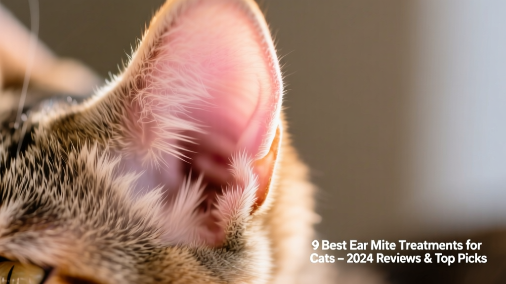 Close-up of a cat's ear showing healthy pink tissue and clean ear canal