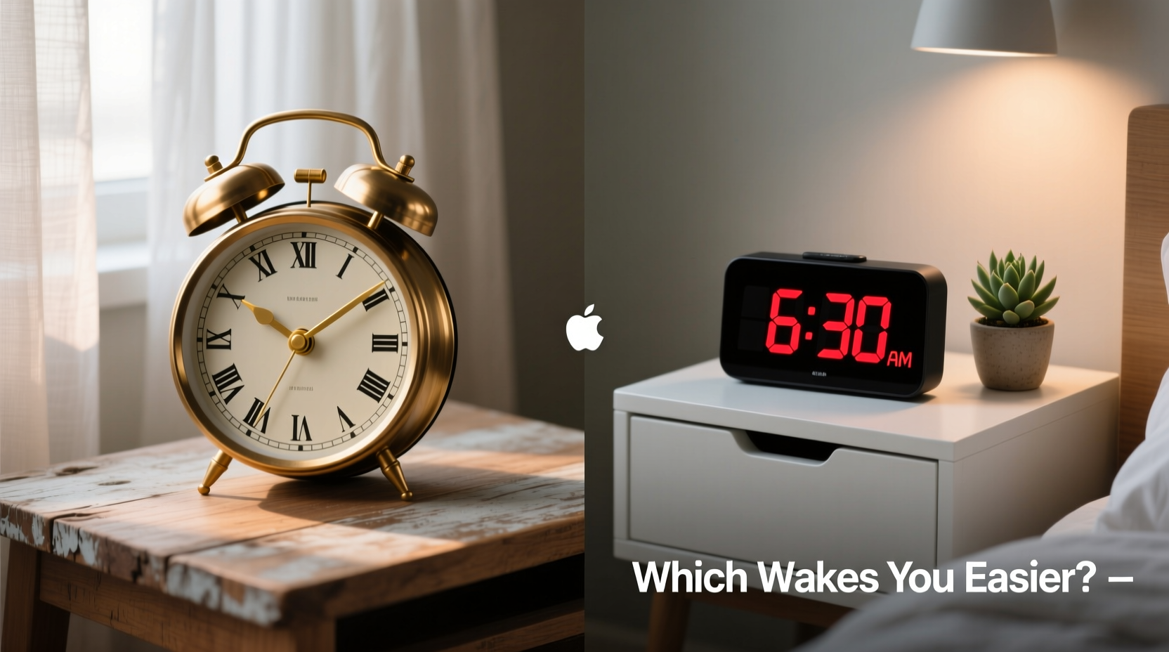 analog clock vs digital alarm which helps wake up easier