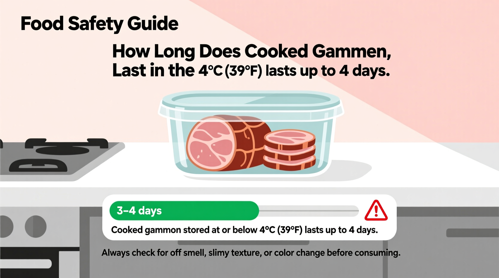 how long does a cooked gammon last in the fridge